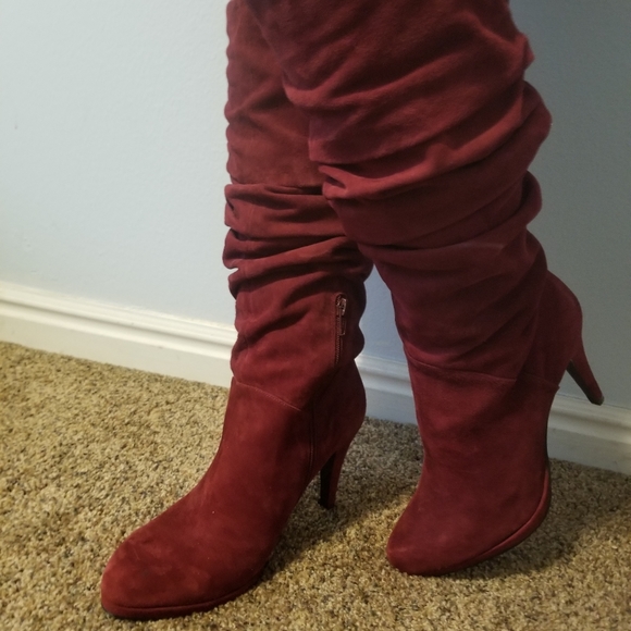 Bandolino womens slouch boots maroon size 8 ½ - Picture 2 of 6